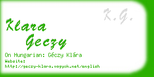 klara geczy business card
